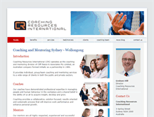 Tablet Screenshot of coachingresourcesinternational.com.au